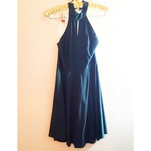 Emerald skater dress